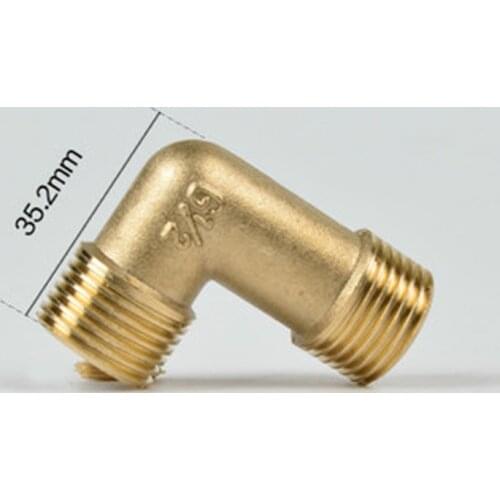 DN15 G 1/2" BSP Male x Male Elbow Brass Pipe Fitting Connector Coupling Adapter Height 35.2mm