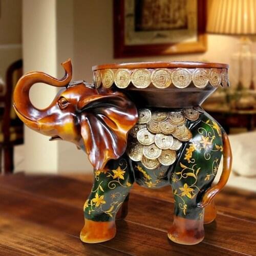 European painting resin crafts elephant stool resin crafts ornaments home decoration products mixed batch