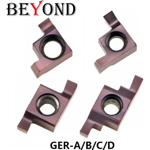 BEYOND 10pcs Carbide Inserts GER GER100 GER120 GER150 GER200 GER250 GER300 GER350 GER400 A B C D Turning Tool Lathe Cutter CNC