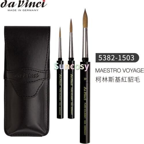 Da Vinci Brushes 5382-1503 Watercolor Brushes, Size 4/6/10, Fits In All Portable Watercolor Sets and Is Great for Traveling