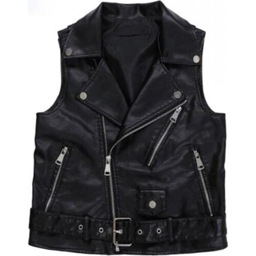 Faux Leather Jacket Coat Women 2021 Spring New Short Casual Pu Pockets Zipper Shrug Winter Sleeveless Jackets Coats Woman Vest