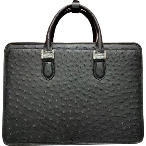 YL0001 Ostrich Leather Luxury Backpack Men Famous Brands High Quality Mens Bag