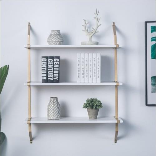 Wall shelf wall hanging bookshelf wall decoration wall multi-layer storage rack Nordic iron modern simple shelf