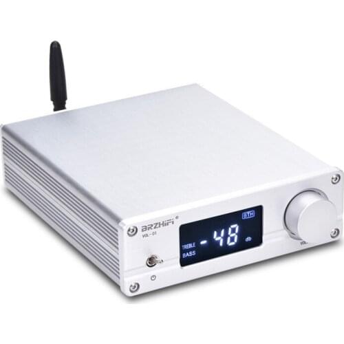 New VOL-01 HIFI NJW1194 Bluetooth 5.0-aptx Receive Remote Preamplifier 5-way Audio Pre-amp With LED display