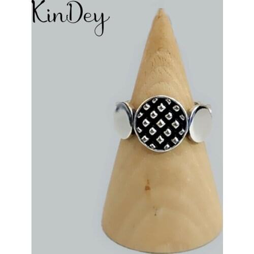 Simple Silver Color Round Rings For Women Lady Large Adjustable Finger Rings Party Gifts