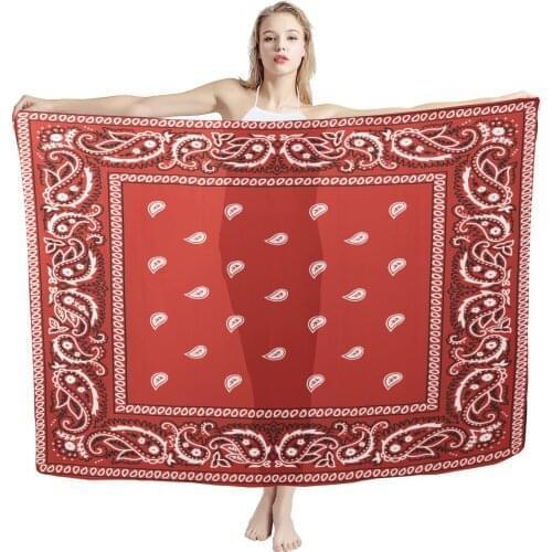 Promotion Custom Logo Super Fine Wool Soft Sarong Scarf Polynesian Samoan Style Home Bath Towel