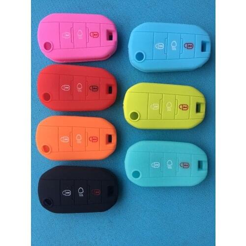 Silicone Key Cover Case For Peugeot 3008 208 308 RCZ 508 408 2008 407 307 4008 Flip Remote Shell Protected For Citroen C4L Auto