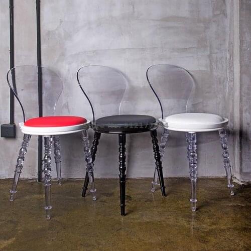 Nordic Ins Dining Chair Restaurant Home Small Apartment Balcony Modern Fashion Transparent Dressing Stool Leisure Acrylic Chair