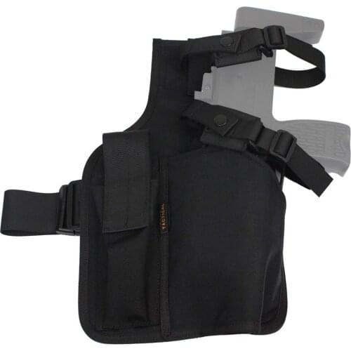 Tactical Leg Holster for MP7 with Spare Magazine Pouch SWAT HK MP7 Leg Holster Black/TAN