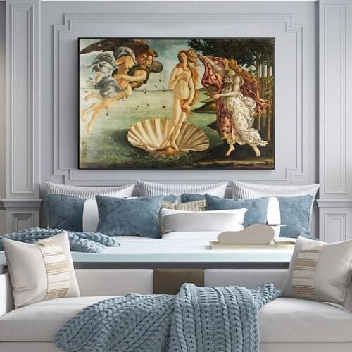 The Birth of Venus by Botticelli Canvas Paintings Reproductions On the Wall Art Posters And Prints Classical Art Pictures Cuadro
