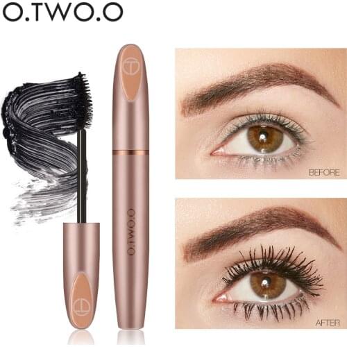 O.TWO.O 4D Silk Fiber Mascara Eyelashes Volume Curling Waterproof Long Lasting Thick Lengthening Eyelashes Extension Make up