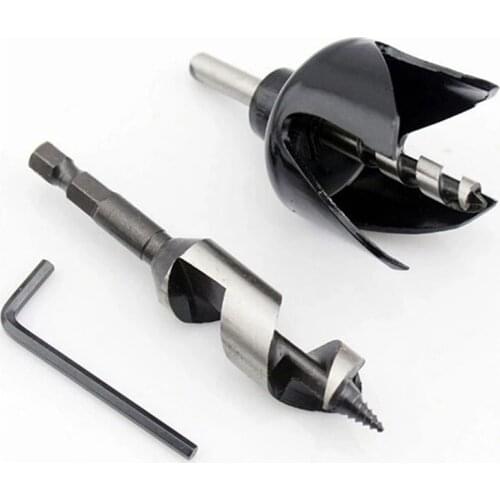 Lock Installation Kit 54mm (2-1/8") Hole Saw Cutter + Auger Bit 22mm For Plastic Wood Door