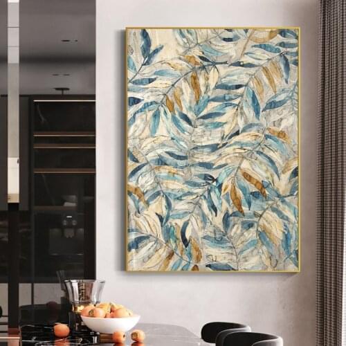 Vintage Leaves Canvas Prints Wall Art Paintings Wall Posters on Canvas Pictures for Kitchen Living Room Home Decorative Poster