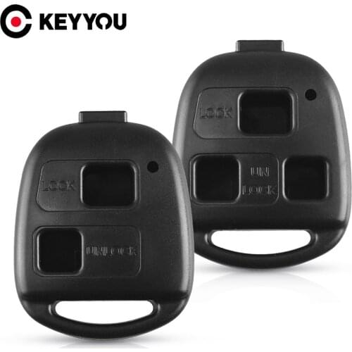 KEYYOU 10pcs 2/3 Buttons Replacement Car Key Shell For Toyota Yaris Prado Camry Corolla Land For Lexus RX300 ES300 No Logo Case