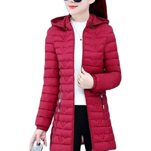 Women Winter Down Cotton-padded Jacket Slim-fitting Jacket 2021 Female New Korean Loose Bread Coat Mid-length Women Jacket A273