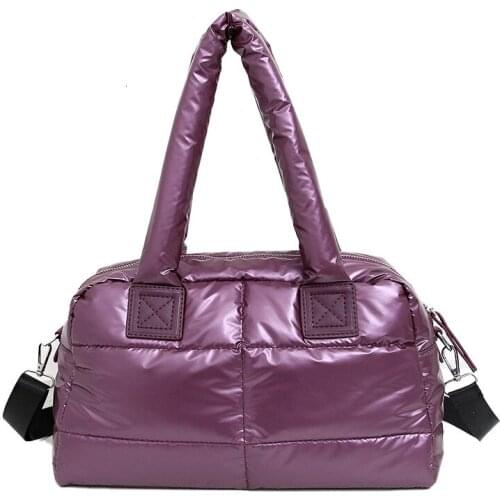 Winter Down Bag For Women 2020 New Space Cotton Air Handbags Quality Messenger Shoulder Bag Bolsa Feminina Sac A Main
