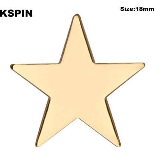 Gold Color Star 18mm Lapel Pin Badge Pin XY0116