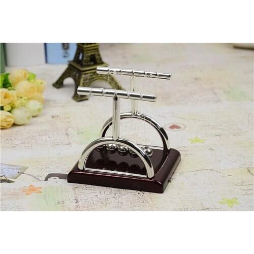 1PC Newton Pendulum Simple design Newton ball Steel Balance Ball Plastic base Physics Science Newton cradle Metal Craft ELZ 002