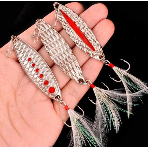1Pcs Metal Spinner Spoon Fishing Lure 2.5/3.5/5/7/10/15/20g Hard Bait Luminous Noise Paillette Artificial Bait Small Sequins