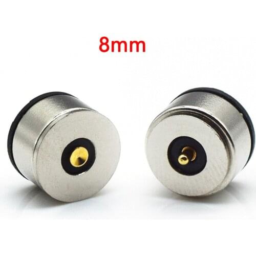 10 Pair Magnet Attraction Spring Loaded Pogo Pin Connector 2 Pole 5V 2A 8/10 MM Male Female Probe DC Power Charge