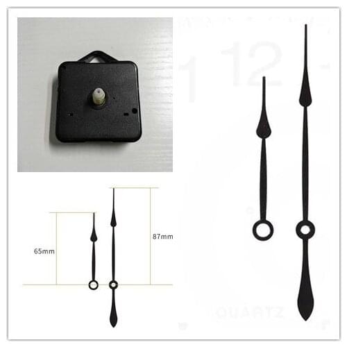 100sets/lot wholesales Hook Clock Hands DIY Quartz Wall Clock Movement Repair+black hour minutes hands