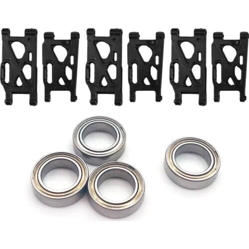 3 Pair Plastic Front/Rear Swing Arm RC Suspension Arm For Wltoys 144001 1/14 RC Drift Car & 1Set 144001-1297 Bearing