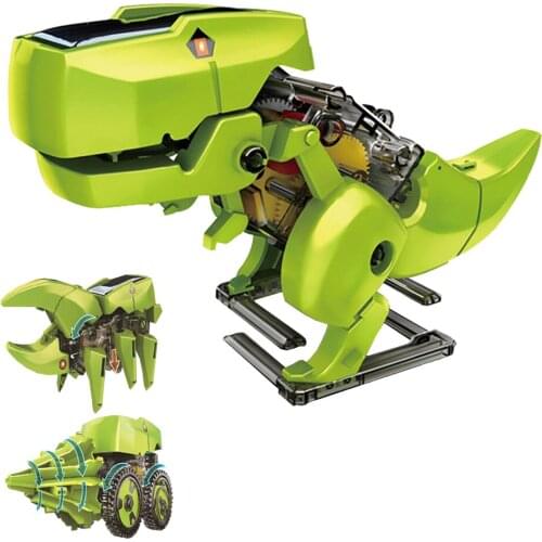 3 in 1 Solar Robot DIY Children Intelligence Solar Toy Solar Handmade Toy Set STEM Science Toy Dinosaur Insect Assembly Model