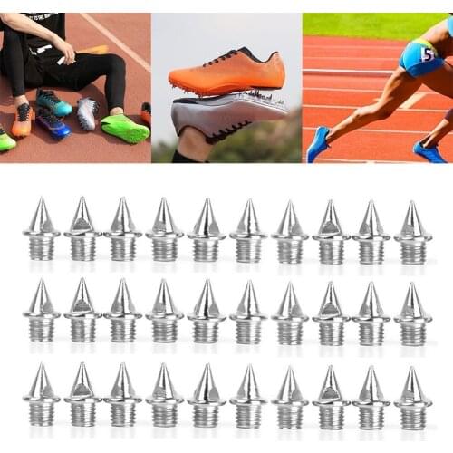 30 Pieces Durable Silver Athletic Replacement Running Shoes Xmas Tree 7mm Steel Track Short Spikes Track and Field Shoe Studs