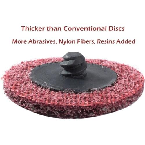 50Pcs 2in Medium Roll Lock Sanding Grinding Discs Surface Conditioning Disc Rust Paint Removal Grinder Accessories