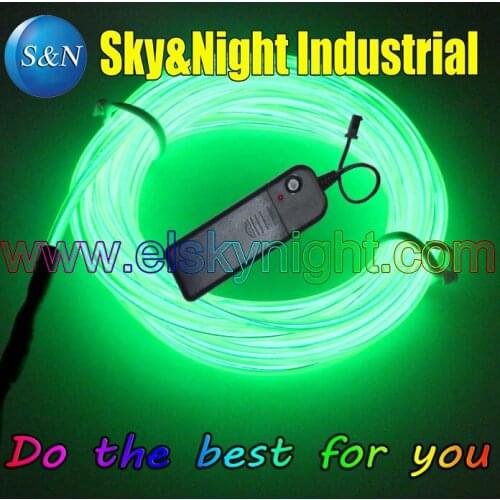 6 Set / Lot) Kelly Color-5M Flexible Neon Light EL Wire Rope Tube with Controller +Free Shipping