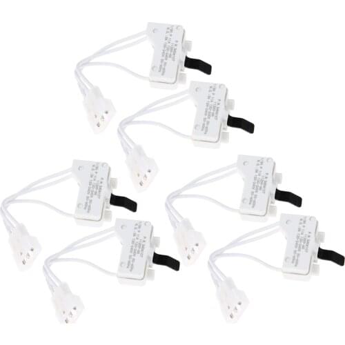 6Pcs 3406107 Dryer Door Switch for Whirlpool Kirkland Kenmore 3406105 AP3132865 3405100 3405101 3406100 3406101