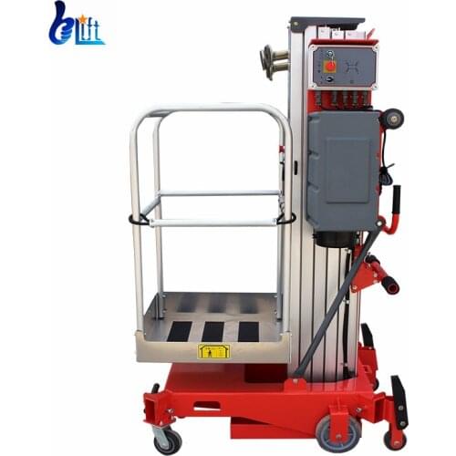 9M 11M Hydraulic Single Mast Construction Lifter Electric Aluminum Alloy