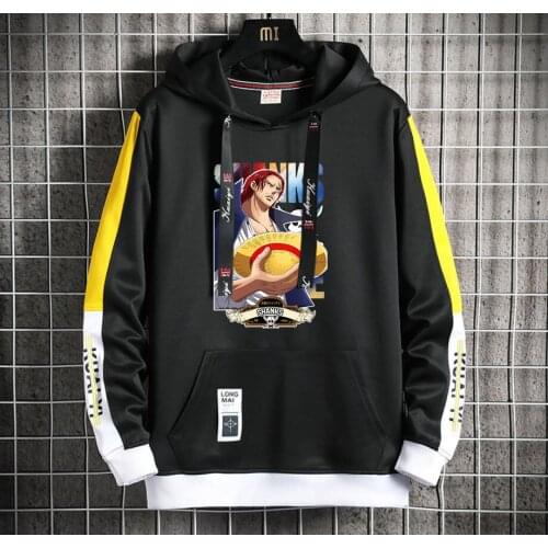 Anime ONE PIECE Hoodie women men Popular Harajuku Hoodeds Pullover Streetwear Casual Fake Two-Piece jacket coat