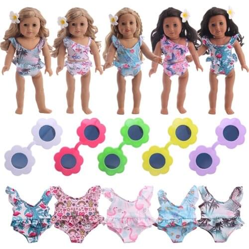 FreeShiping Doll Unicorn Clothes leisure SwimSuit Doll Fit 18 Inch American Of Girl`s&43Cm Baby New Born Doll Zaps Generation