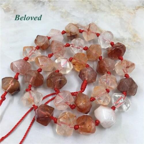 High Quality Faceted Blood Crystal Quartz Loose Beads,Natural Red Quartz Gems Necklace Making Spacer Beads, BG18047