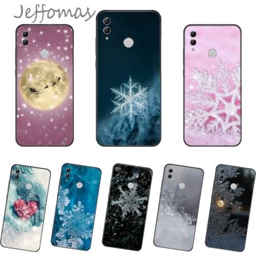 Christmas Snowflake Snowman Phone Case For Huawei NOVA 2 2i 2s 3i 4 4e 5 plus P10 lite 20 P20 pro honor10