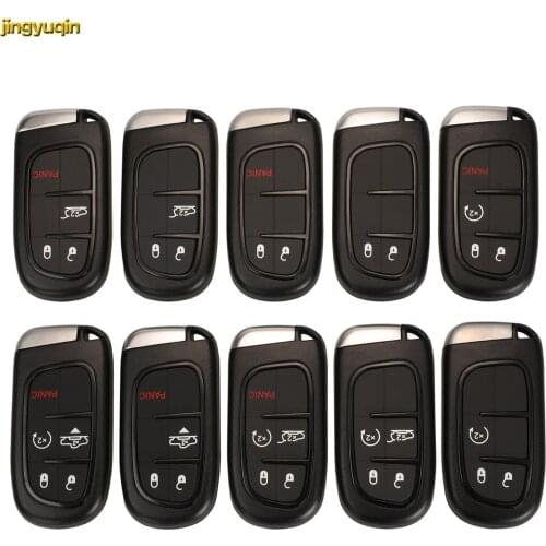 Jingyuqin Remote Car Key Fob Shell For Jeep Grand Cherokee Chrysler 300C Dodge Ram 1500 Journey Dart Challenger Durango 2/3/4/5B