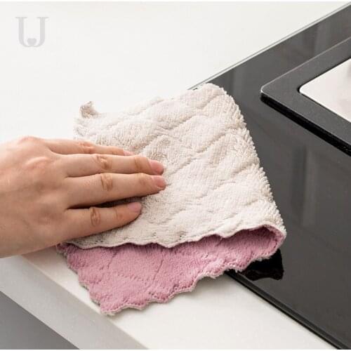 JORDAN&JUDY dishcloth Housework cleaning kitchen rag Remove oil and absorb water No lint towel Cleaning towel