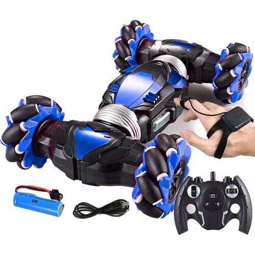 Honadar Remote Control Deformable Stunt Car Toy Set 2.4GHz Electric Car with Watch Gesture Sensor for Adults Kids