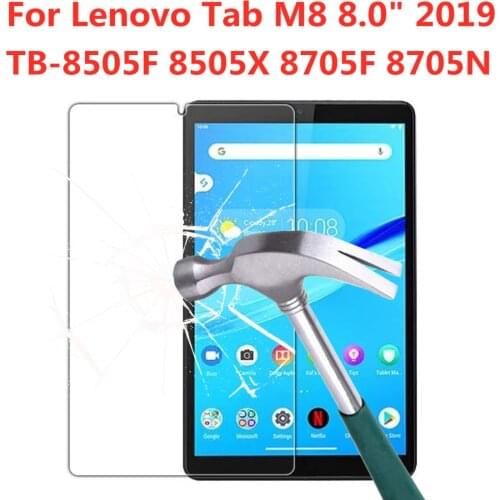 HD Tempered Glass For Lenovo Tab M8 2019 8.0 Inch Screen Protector TB-8505F 8505X 8705F 8705N Anti Scratch Clear Protective Film