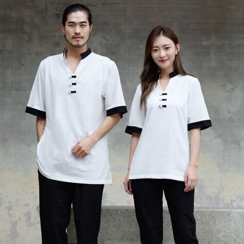 Chinese Men Breathable Cotton Linen Kung Fu Suit Wu Shu Uniform Male Loose Pullover Tai Chi Clothing Meditation Clothes m -Xxl