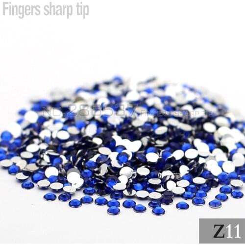 1000pcs 3mm SS12 Round Fashion Glitter Nail Art Rhinestone Royal blue Crystal Decoration Rhinestones Beads Nail DIY Z11
