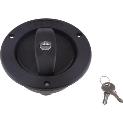 Marine Black Gravity Water Fill Inlet UV Plastic &Keys for RV Camper Trailer