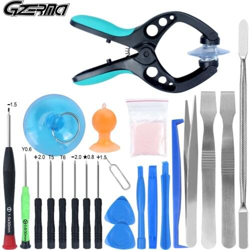 24 in 1 Mobile Phone Repair Tools Set with Screen Opening Suction Cup Plier and Y0.6 Screwdriver Kit for iPhone 12 11 8 plus