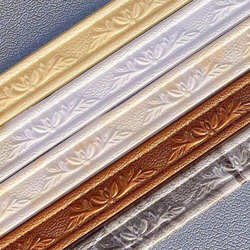 3D Foam Wall Stickers Self-adhesive Waterproof Baseboard Wallpaper Border TV Background Edge Home Wallpaper Living Room Bedroom
