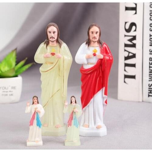 Desk Statue Innovative Man Shape Plastic Luminous Indoor Sculpture Ornament for Church
