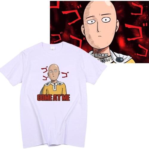 2021 New Anime One Punch Man Printed Men T Shirt Hero Saitama Hombre Tops Kawaii Manga Aesthetic Summer Tops Cotton Camisetas