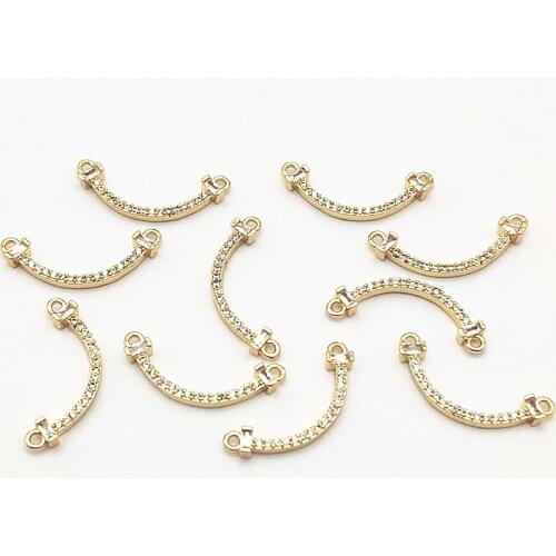 New Arrival!10x25mm 50pcs Cubic Zirconia Connectors/Charm for Handmade Necklace/Earring DIY Parts,Jewelry Accessories Findings