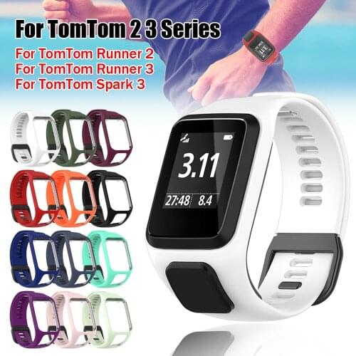 New Soft Silicone watch Straps For TomTom Runer 2/3/2 Cardio/Spark 3 smart watchband Replacement Bracelet For TomTom 2 3 Series