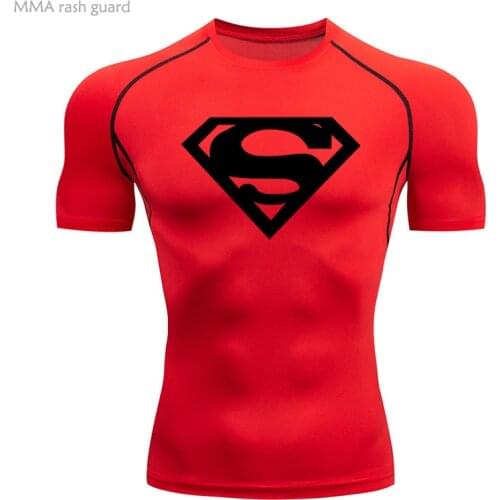 Solid colors Top T-shirt Men Summer Short sleeve shirt Quick dry Fitness Compressed MMA High quality Plus size 4XL Jogging suit